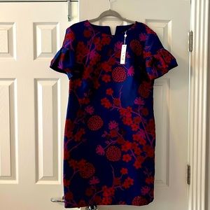 Love this dress! Gorgeous almost navy with pink/purple red light tapestry